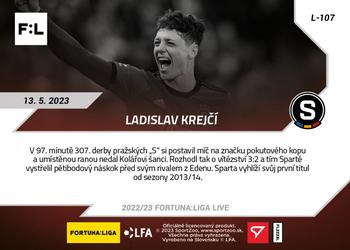 2022-23 SportZoo Live Fortuna:Liga #L-107 Ladislav Krejci Back