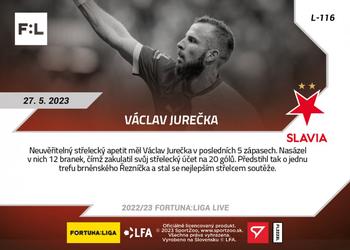 2022-23 SportZoo Live Fortuna:Liga #L-116 Vaclav Jurecka Back