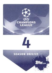 2022-23 Topps UEFA Champions League Sticker Collection #4 Thibaut Courtois Back