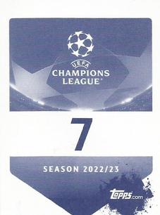 2022-23 Topps UEFA Champions League Sticker Collection #7 Virgil van Dijk Back