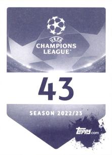 2022-23 Topps UEFA Champions League Sticker Collection #43 Tommaso Pobega Back