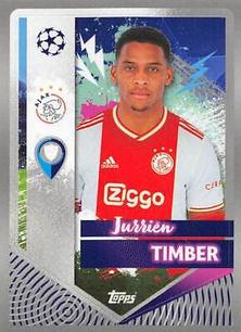 2022-23 Topps UEFA Champions League Sticker Collection #48 Jurriën Timber Front