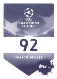 2022-23 Topps UEFA Champions League Sticker Collection #92 Exequiel Palacios Back