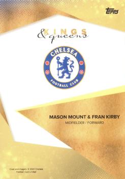 2021-22 Topps Chelsea FC - Kings & Queens Green #NNO Mason Mount / Fran Kirby Back
