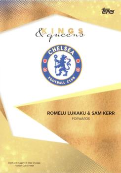 2021-22 Topps Chelsea FC - Kings & Queens Green #NNO Romelu Lukaku / Sam Kerr Back