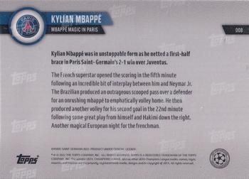 2022-23 Topps Now UEFA Champions League #008 Kylian Mbappé Back
