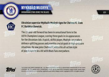 2022-23 Topps Now UEFA Champions League #071 Mykhailo Mudryk Back