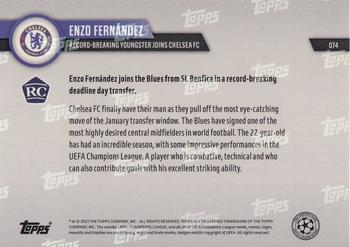 2022-23 Topps Now UEFA Champions League #074 Enzo Fernández Back
