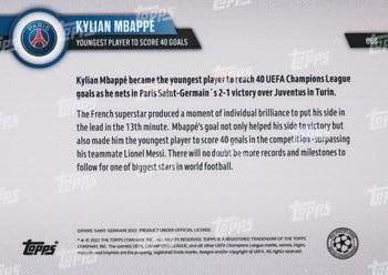 2022-23 Topps Now UEFA Champions League - Purple #068 Kylian Mbappé Back