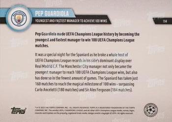 2022-23 Topps Now UEFA Champions League - Purple #114 Pep Guardiola Back