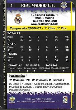 2007-08 Mundicromo Sport S.L. Las fichas de la Liga #1 Real Madrid C.F. Back