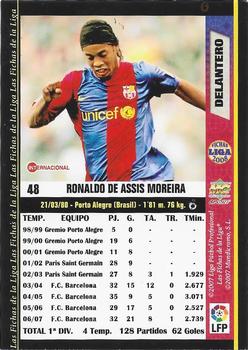 2007-08 Mundicromo Sport S.L. Las fichas de la Liga #48 Ronaldinho Back