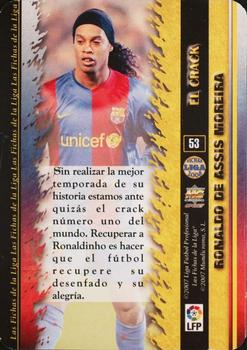 2007-08 Mundicromo Sport S.L. Las fichas de la Liga #53v Ronaldinho Back