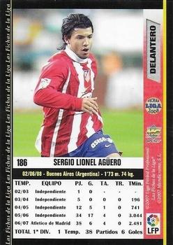 2007-08 Mundicromo Sport S.L. Las fichas de la Liga #186 Agüero Back