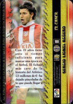 2007-08 Mundicromo Sport S.L. Las fichas de la Liga #188h Agüero Back