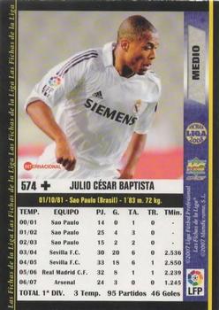 2007-08 Mundicromo Sport S.L. Las fichas de la Liga #574 Baptista Back