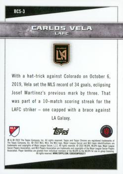 2022 Topps Chrome MLS - Big City Strikers #BCS-3 Carlos Vela Back