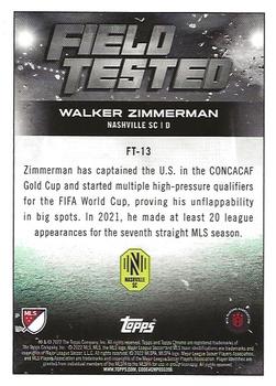 2022 Topps Chrome MLS - Field Tested #FT-13 Walker Zimmerman Back