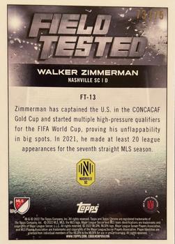 2022 Topps Chrome MLS - Field Tested Green #FT-13 Walker Zimmerman Back