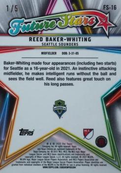 2022 Topps Chrome MLS - Future Stars Red #FS-16 Reed Baker-Whiting Back