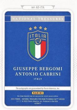 2022 Panini National Treasures FIFA Road to World Cup - Autographs Dual #AD-ITA Giuseppe Bergomi / Antonio Cabrini Back