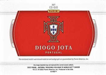 2022 Panini National Treasures FIFA Road to World Cup - Colossal Material Signatures Gold #CS-DJO Diogo Jota Back