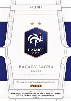 2022 Panini National Treasures FIFA Road to World Cup - Legendary Signatures Sapphire #LS-BSG Bacary Sagna Back