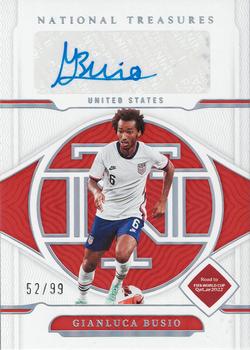 2022 Panini National Treasures FIFA Road to World Cup - Signatures #S-GBU Gianluca Busio Front