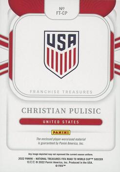2022 Panini National Treasures FIFA Road to World Cup - Franchise Treasures #FT-CP Christian Pulisic Back