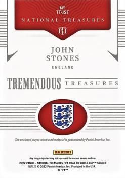 2022 Panini National Treasures FIFA Road to World Cup - Tremendous Treasures Emerald #TT-JST John Stones Back