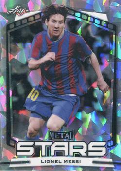 2022 Leaf Metal Stars - Silver Cracked Ice #SS-03 Lionel Messi Front