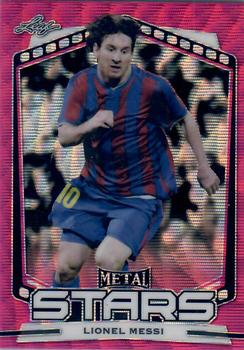 2022 Leaf Metal Stars - Pink Wave #SS-03 Lionel Messi Front