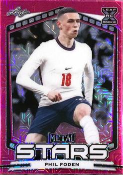 2022 Leaf Metal Stars - Pink Mojo #SS-05 Phil Foden Front