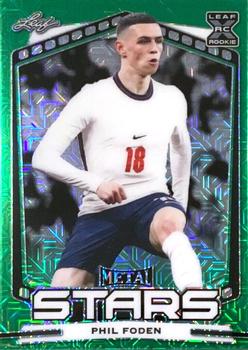 2022 Leaf Metal Stars - Green Mojo #SS-05 Phil Foden Front