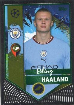 2022-23 Topps UEFA Champions League Sticker Collection - Green Foil #330 Erling Haaland Front
