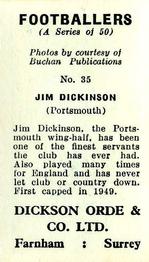 1960 Dickson Orde & Co. Ltd. Footballers #35 Jimmy Dickinson Back