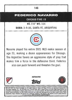 2022 Topps Chrome MLS - Refractor #146 Federico Navarro Back