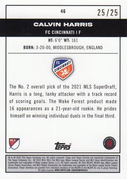 2022 Topps Chrome MLS - Orange #46 Calvin Harris Back