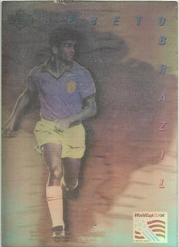 1993 Upper Deck World Cup Preview (English/Spanish) - World Star Holograms #NNO Bebeto Front