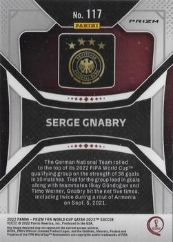2022 Panini Prizm World Cup - Green Wave #117 Serge Gnabry Back