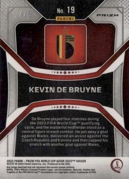 2022 Panini Prizm World Cup - Green #19 Kevin De Bruyne Back