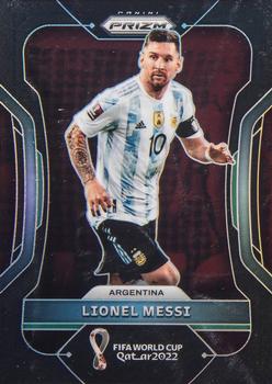 2022 Panini Prizm FIFA World Cup Qatar - Black #7 Lionel Messi Front