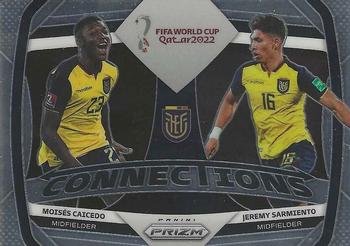 2022 Panini Prizm FIFA World Cup Qatar - Connections #4 Moises Caicedo / Jeremy Sarmiento Front