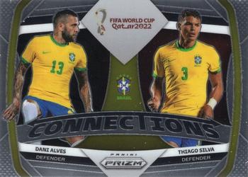 2022 Panini Prizm FIFA World Cup Qatar - Connections #6 Dani Alves / Thiago Silva Front