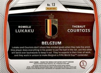 2022 Panini Prizm FIFA World Cup Qatar - Connections #13 Romelu Lukaku / Thibaut Courtois Back