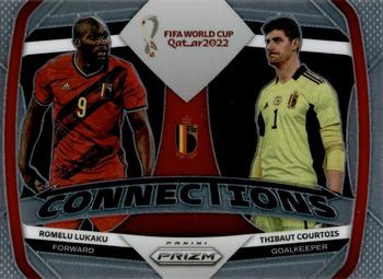 2022 Panini Prizm FIFA World Cup Qatar - Connections #13 Romelu Lukaku / Thibaut Courtois Front