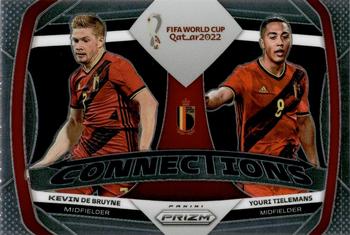 2022 Panini Prizm FIFA World Cup Qatar - Connections #29 Kevin De Bruyne / Youri Tielemans Front