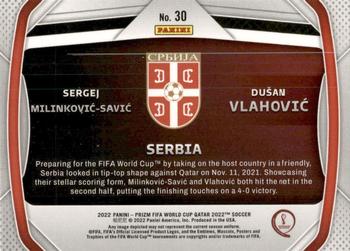2022 Panini Prizm World Cup - Connections #30 Sergej Milinkovic-Savic / Dusan Vlahovic Back