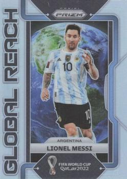 2022 Panini Prizm FIFA World Cup Qatar - Global Reach Silver #10 Lionel Messi Front