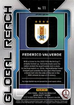 2022 Panini Prizm World Cup - Global Reach Silver #11 Federico Valverde Back